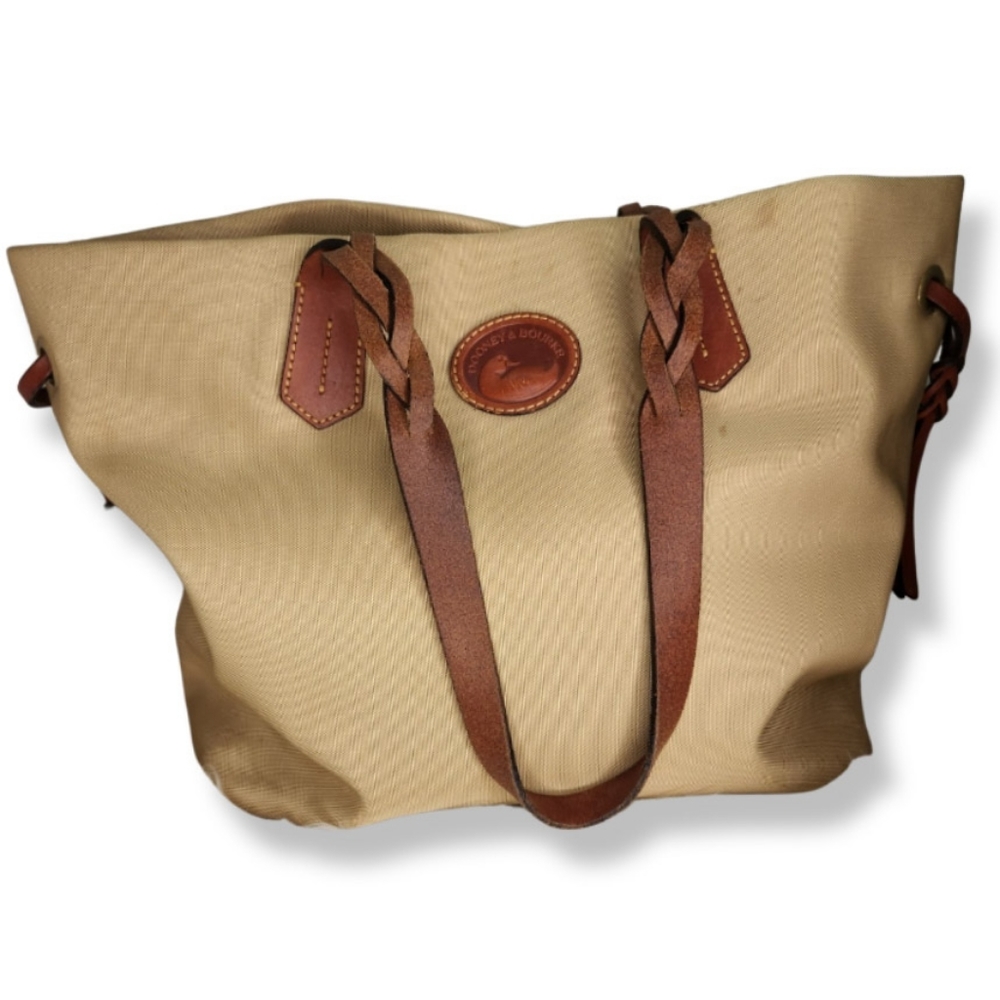 Large tan nylon Dooney & Bourke Purse handbag